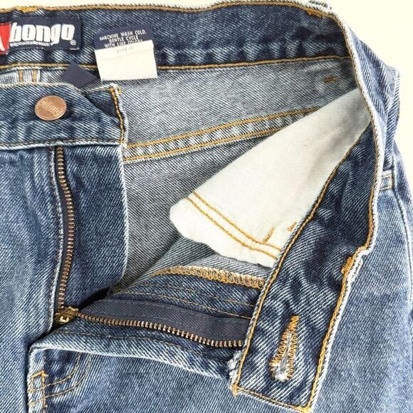 Bongo Milestone Straight Leg Vintage 90s Denim Jeans in Dark Sandblast - Women’s - Picture 8 of 8